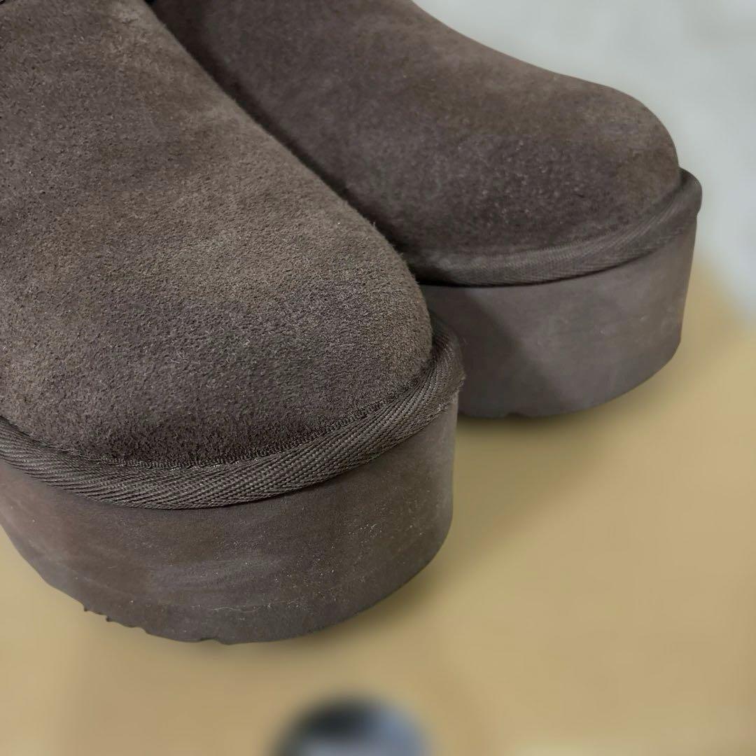 UGG 厚底 ウルトラミニ プラットフォーム ブーツ スエード 23cm(6)