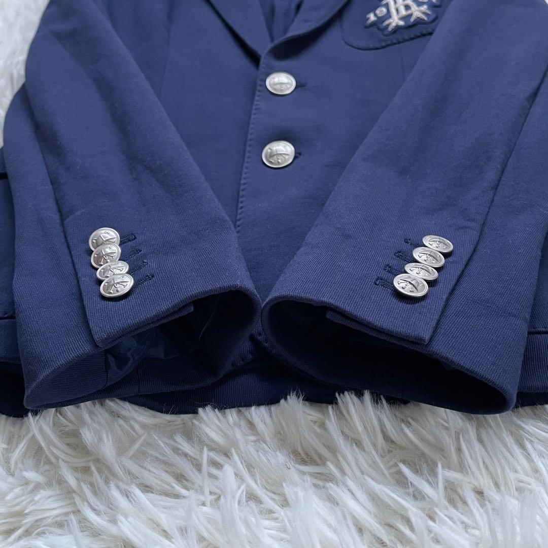 RALPH LAURENラルフローレン 紺ブレ銀ボタンエンブレムワッペン刺繍