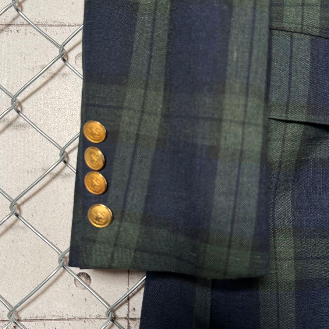 CHAPS ラルフローレン ブレザー ブラックウォッチ チェック柄 金ボタン