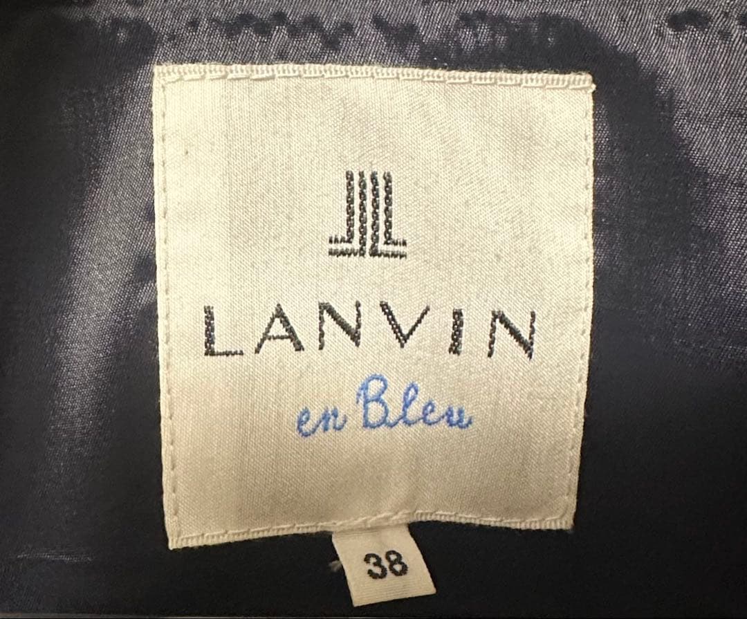 LANVIN en Bleu ブラック クロップドジャケット 38 値下げ交渉可