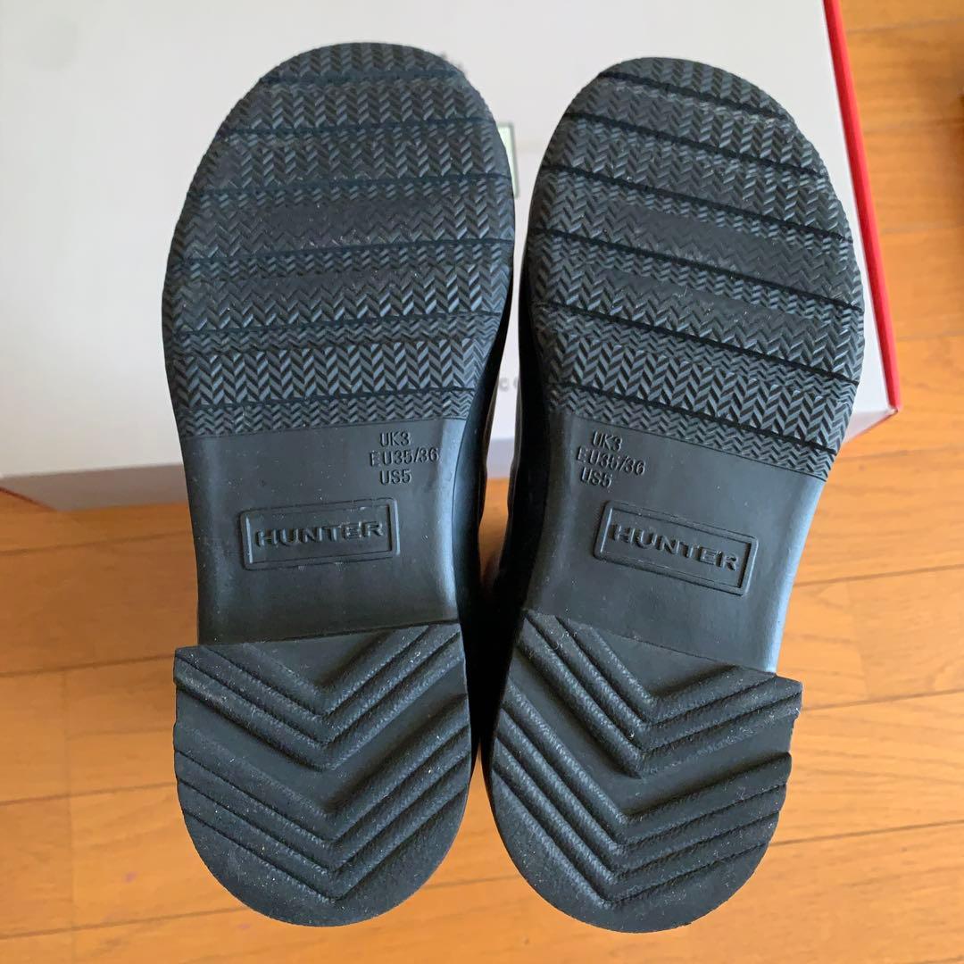 【美品】HUNTER ハンター レインブーツ 長靴 黒 UK3 / EU36