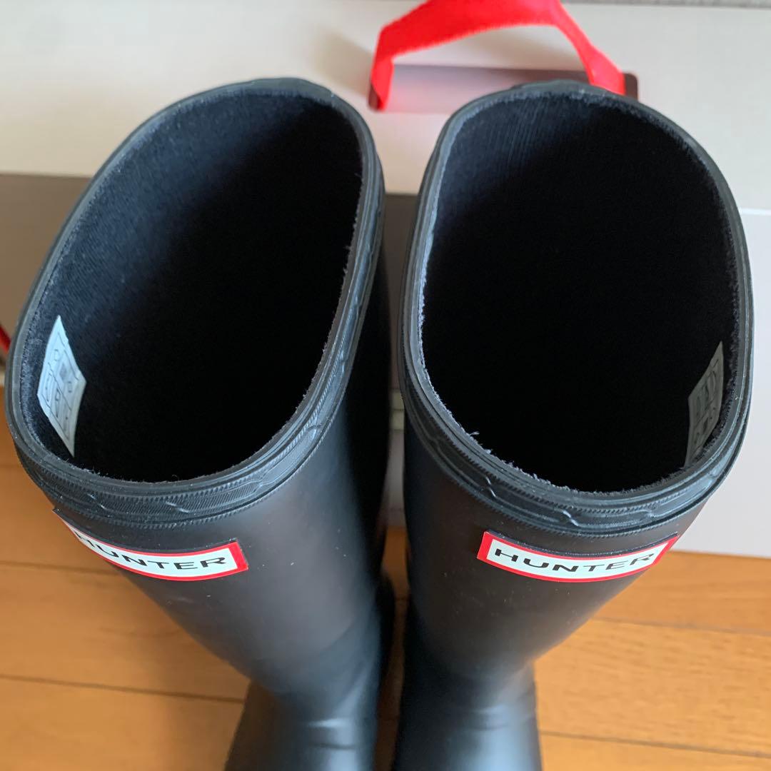 【美品】HUNTER ハンター レインブーツ 長靴 黒 UK3 / EU36