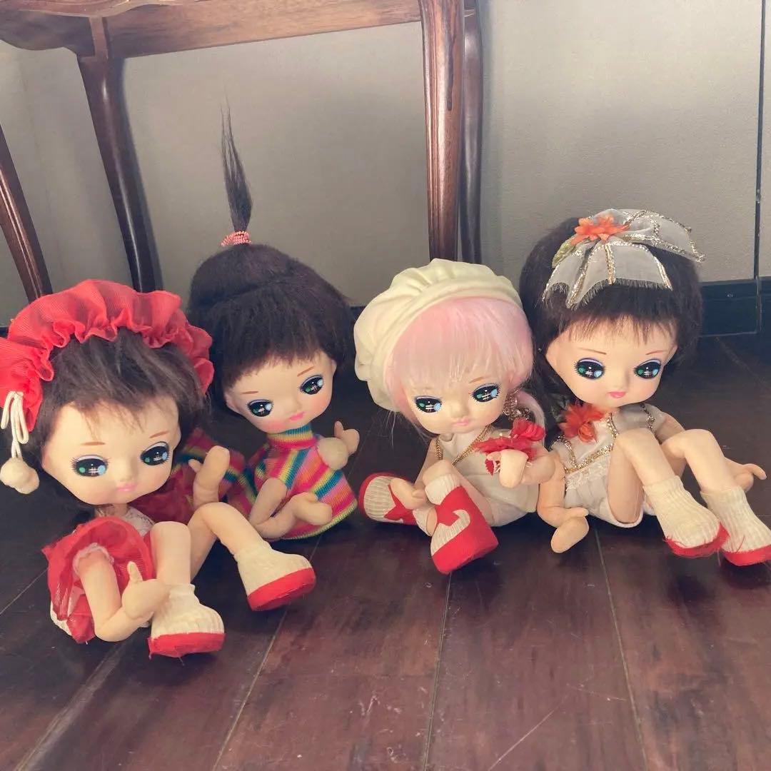 昭和レトロ　 当時物 ＊レトロ　ポーズ人形 ORION オリオン　4人セット