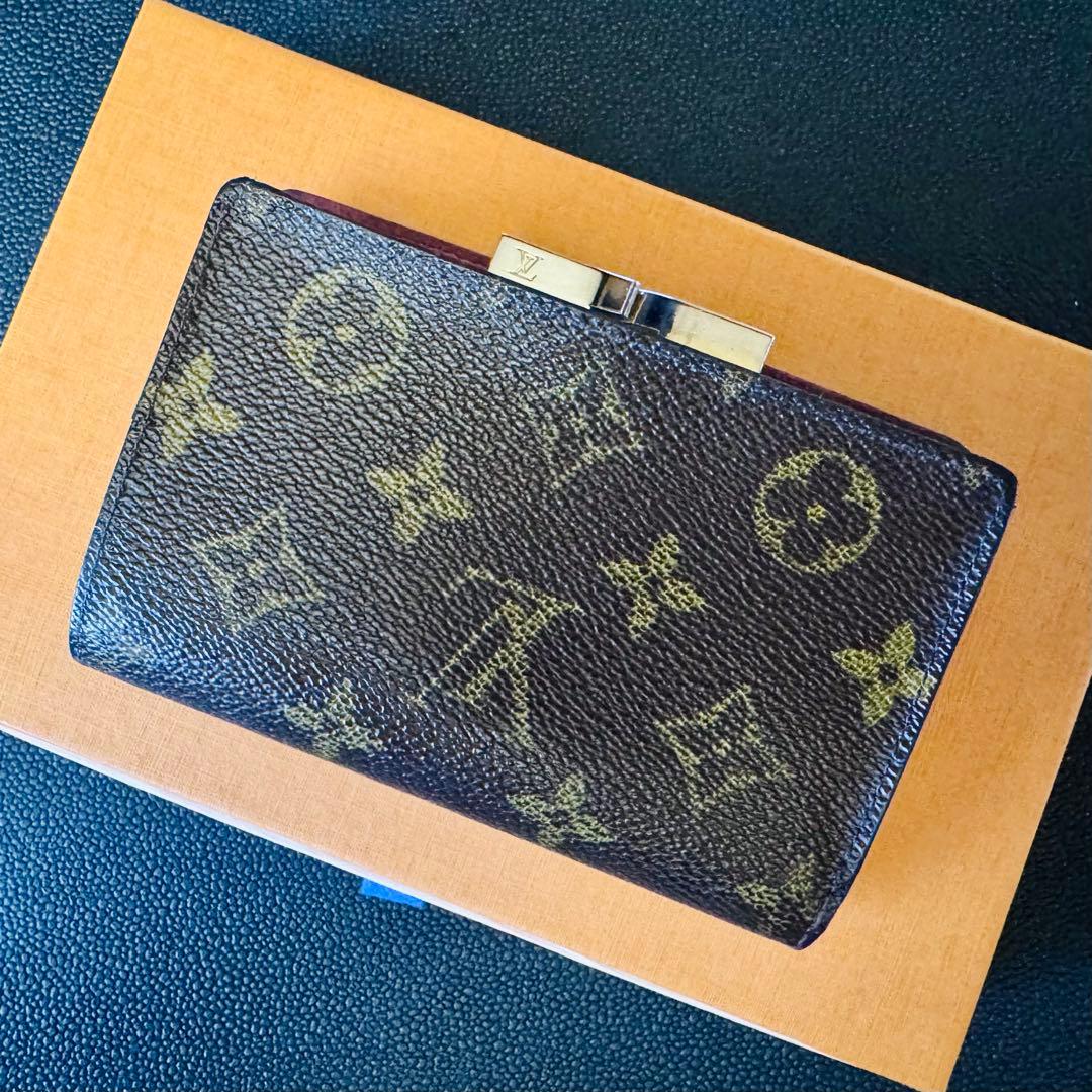 LOUIS VUITTON モノグラム ヴィエノワ ガマ口財布 外観美内側訳あり