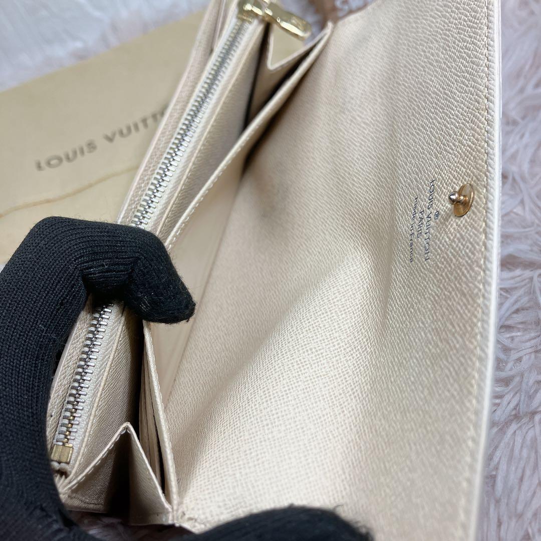 美品☆ ルイヴィトン ダミエ アズール ポルトフォイユ サラ 長財布 レディース
