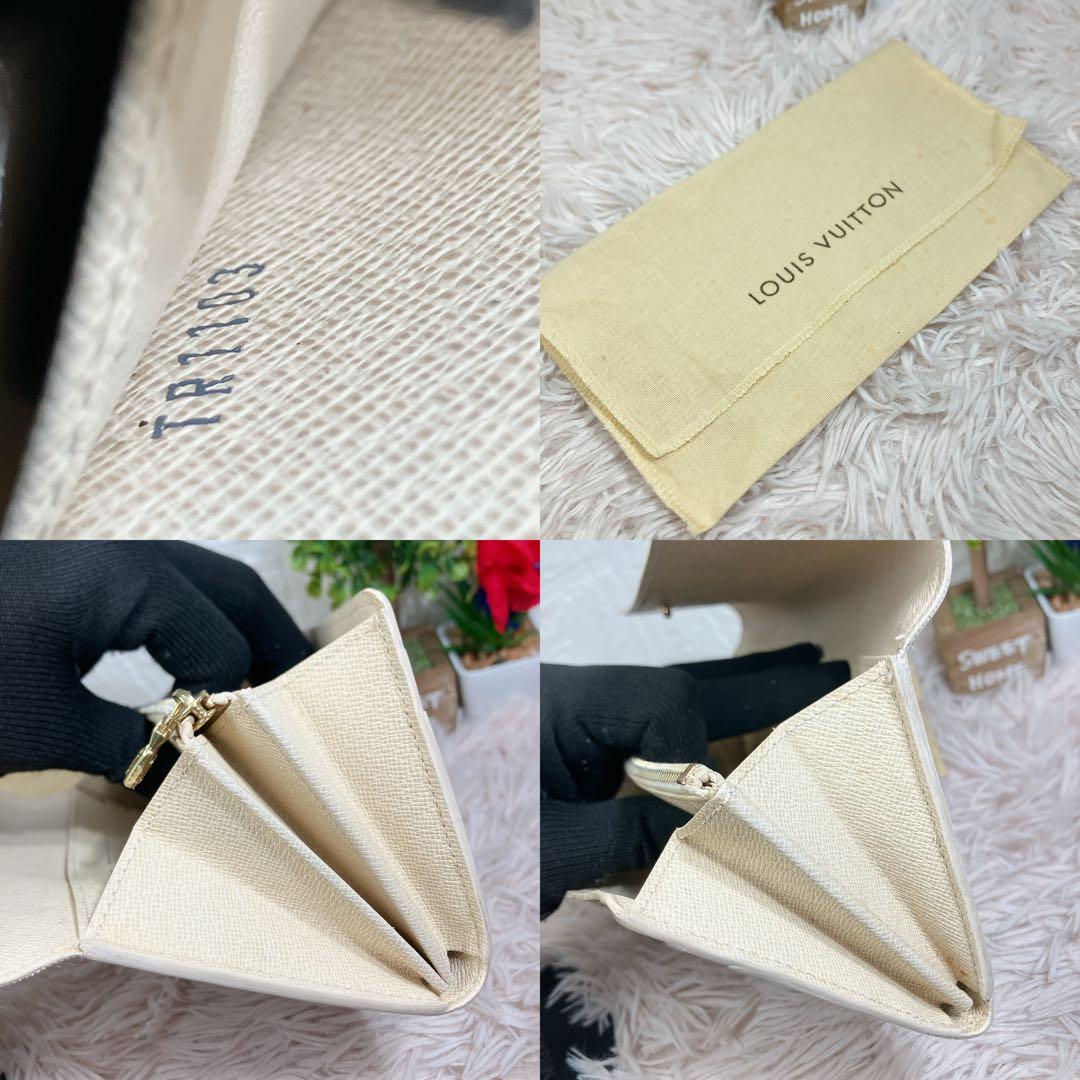 美品☆ ルイヴィトン ダミエ アズール ポルトフォイユ サラ 長財布 レディース