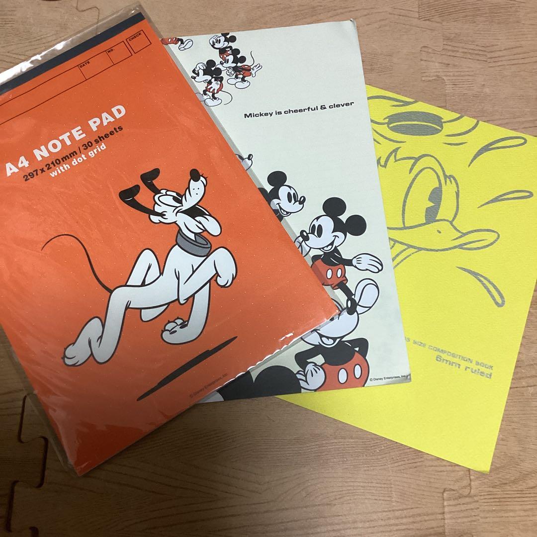 ディズニー　文房具セット　ノート　3冊　ファイル　6個　セット　まとめ売り