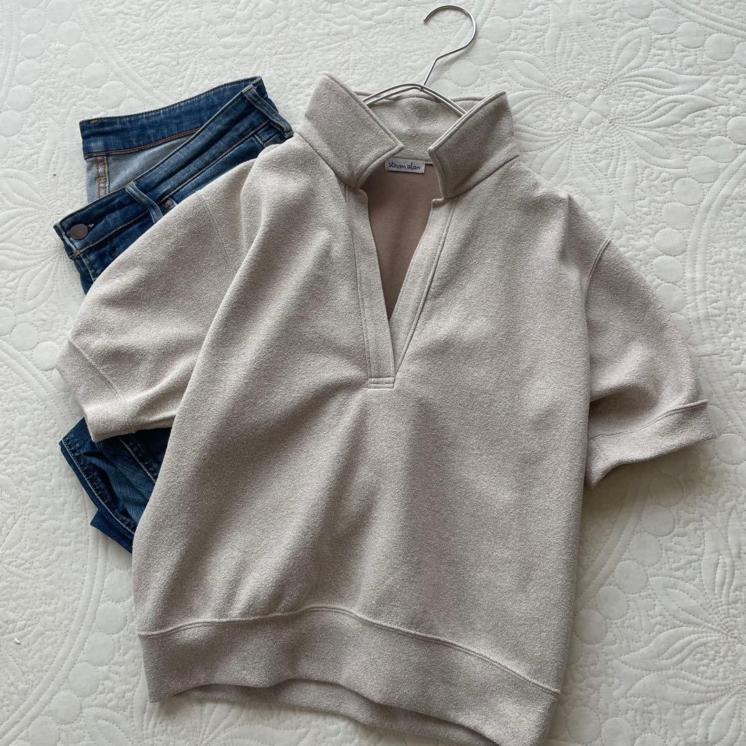 Steven Alan ブークレダンボール　スキッパーネックプルオーバー