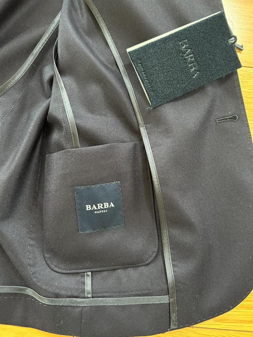 新品・未使用・タグ付き Barba バルバ テーラードジャケット 紺