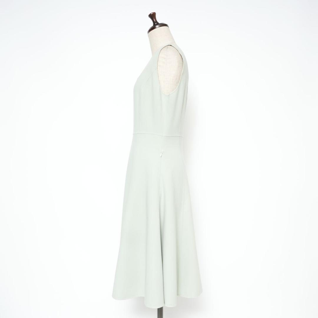 美品 FOXEY BOUTIQUE フレアワンピース グリーン 42*BD583