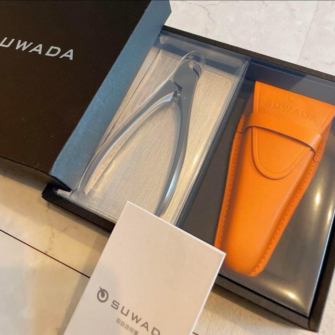 【匿名配送】スワダ　爪切り　牛革カバー付き　ブラック　ギフトBOX入り　新品