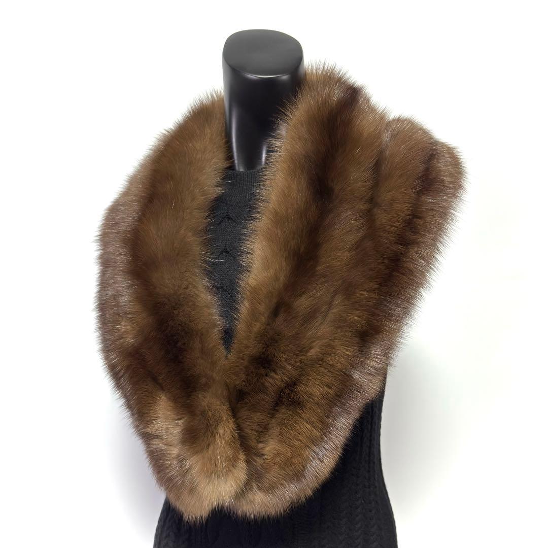 【黒貂】RUSSIAN SABLE ロシアンセーブル リアルファー ショール