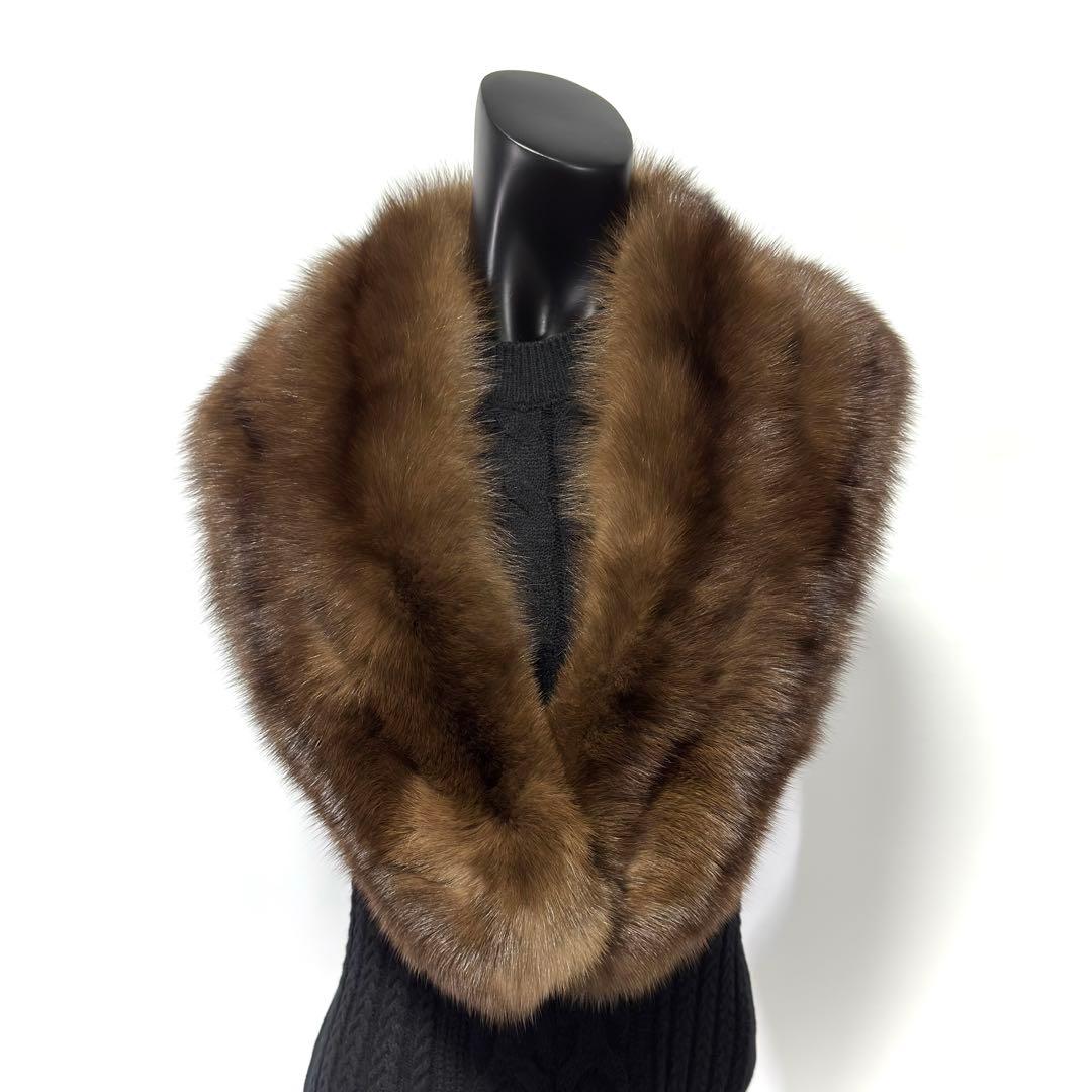 【黒貂】RUSSIAN SABLE ロシアンセーブル リアルファー ショール