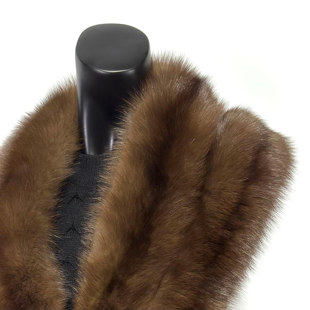 【黒貂】RUSSIAN SABLE ロシアンセーブル リアルファー ショール