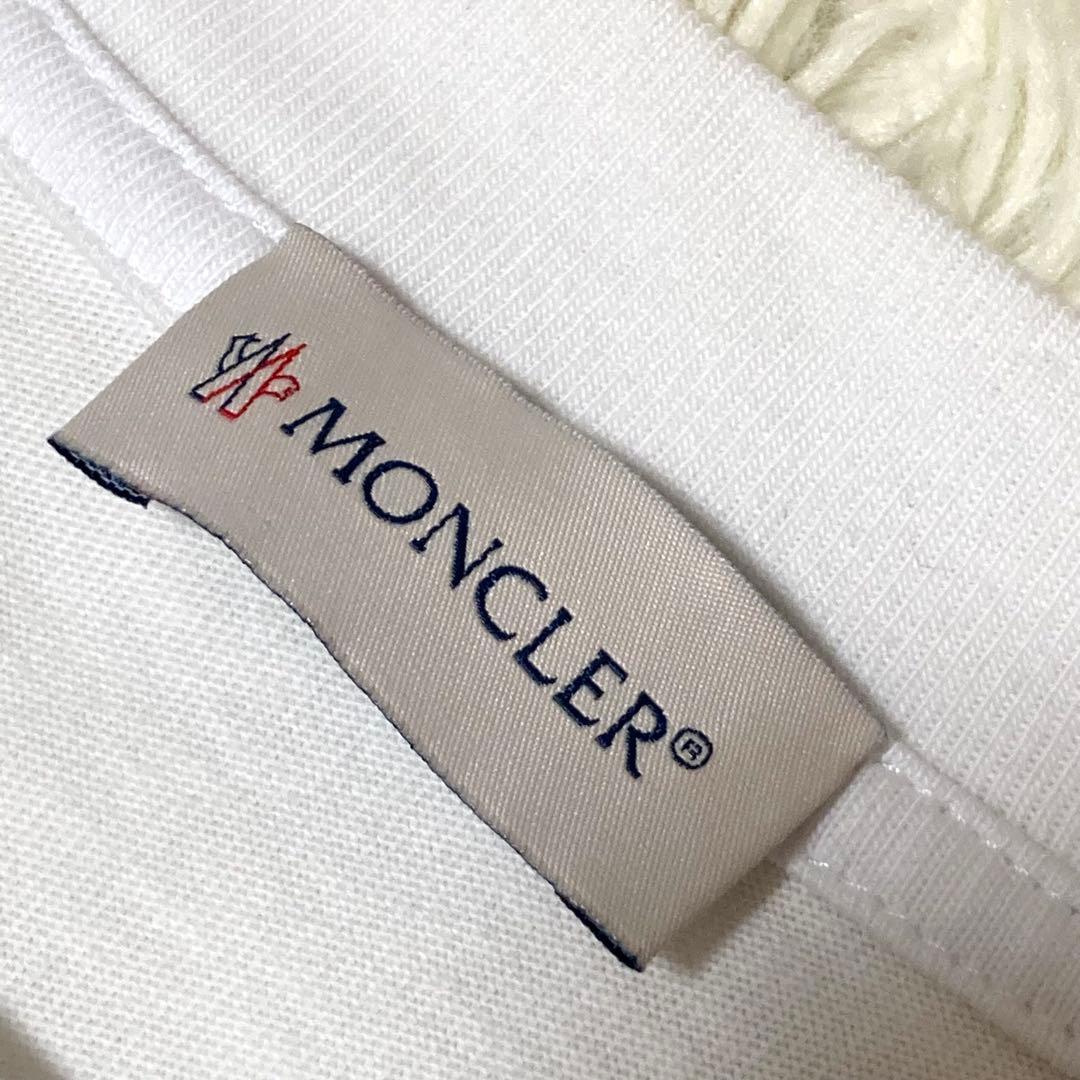 【大きいサイズ】MONCLER Tシャツ　長袖　22SS ホワイト　綿　XL