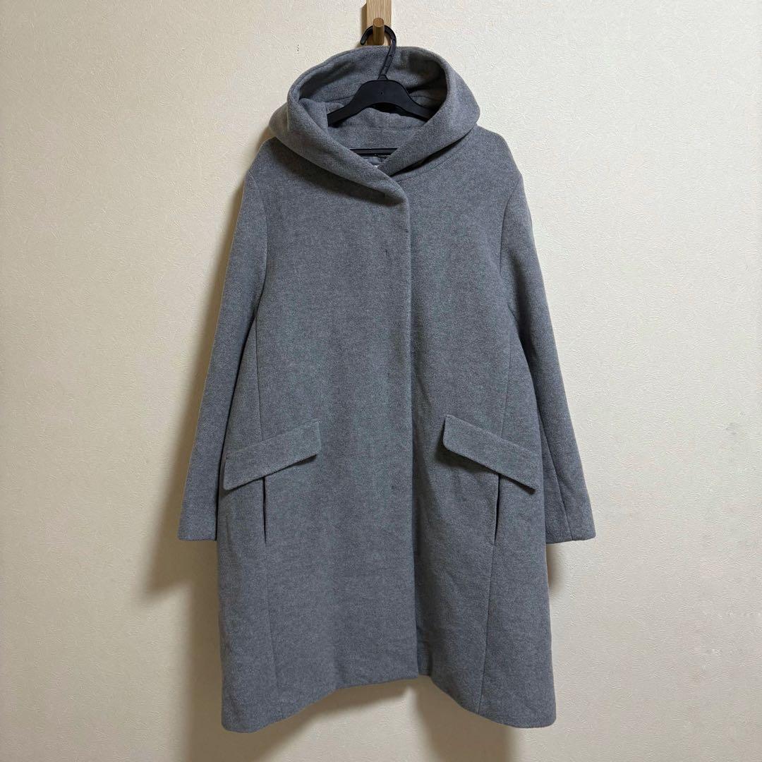 UNTITLED ションヘルウールフーデットコート 大きいサイズ 48