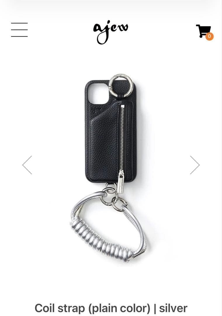 新品　ajew エジュー　Coil strap シルバー