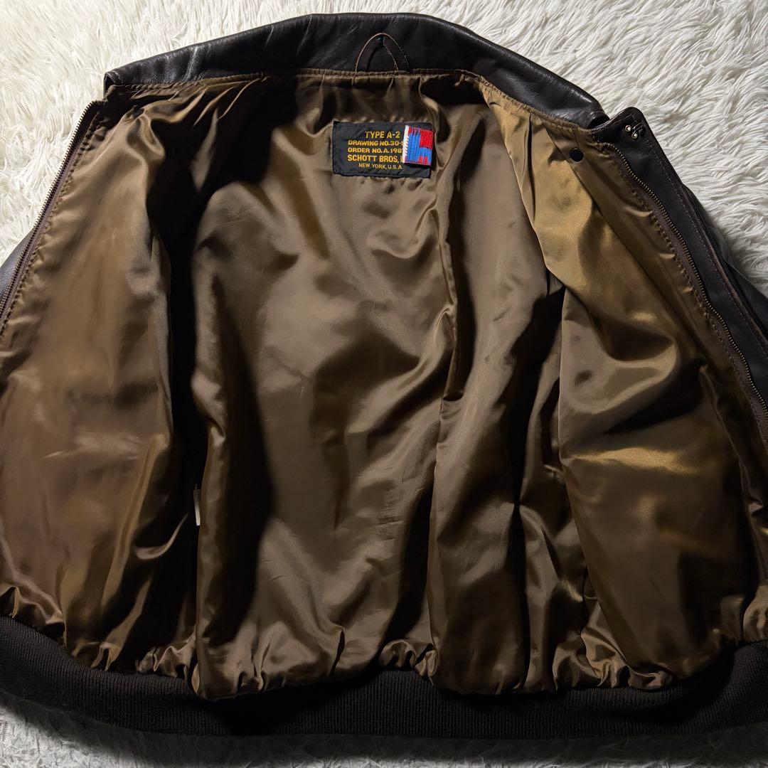 虹*岡様 米国製■schott フライトジャケット　A-2 631 本革　　ブラ