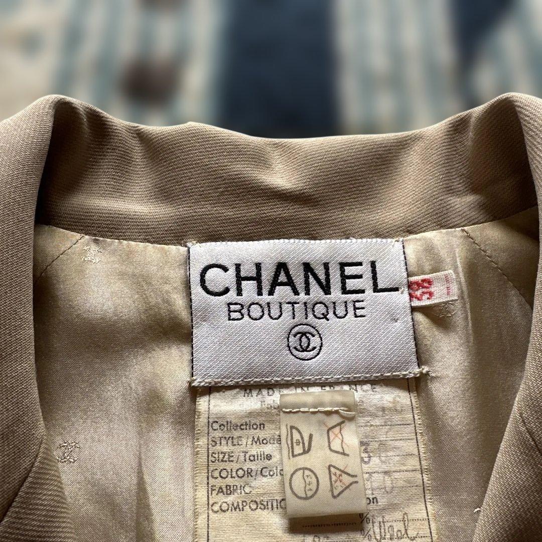 【ヴィンテージ品】CHANEL ジャケット　裏地ココマーク ベージュ