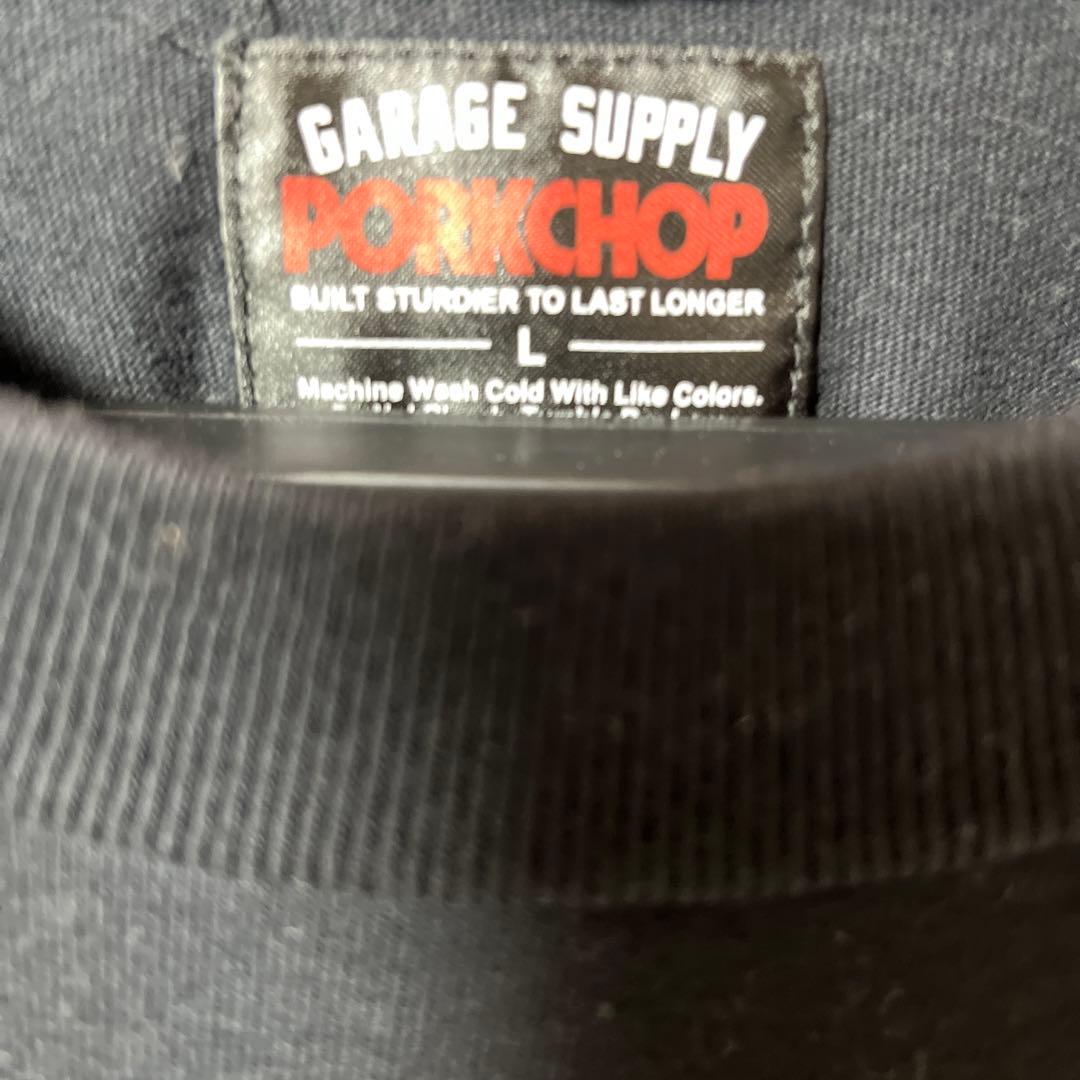 美品　ポークチョップ　Tシャツ　ブラック　ポークチョップガレージサプライ