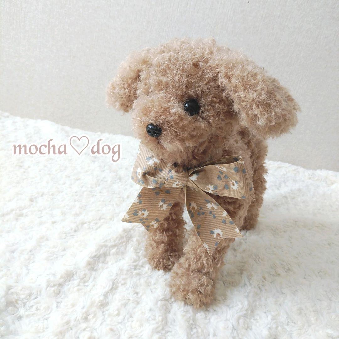 ＊mocha♡dog ＊ プードル(ラテ)☆ぬいぐるみわんこ teddy 犬