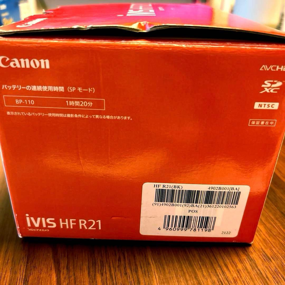 ジャンク品　Canon IVIS HF R21 ビデオカメラ本体(充電器付き)