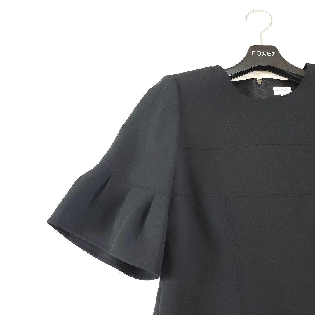 FOXEY BOUTIQUE フレアースリーブワンピース ブラック 40サイズ