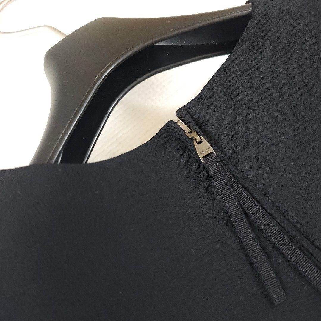 FOXEY BOUTIQUE フレアースリーブワンピース ブラック 40サイズ