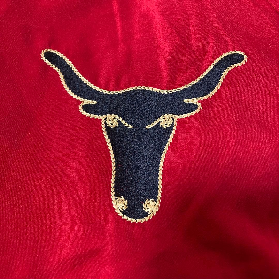 ANTHEM A ジャケット　刺繍　キュプラ　赤　2024SS