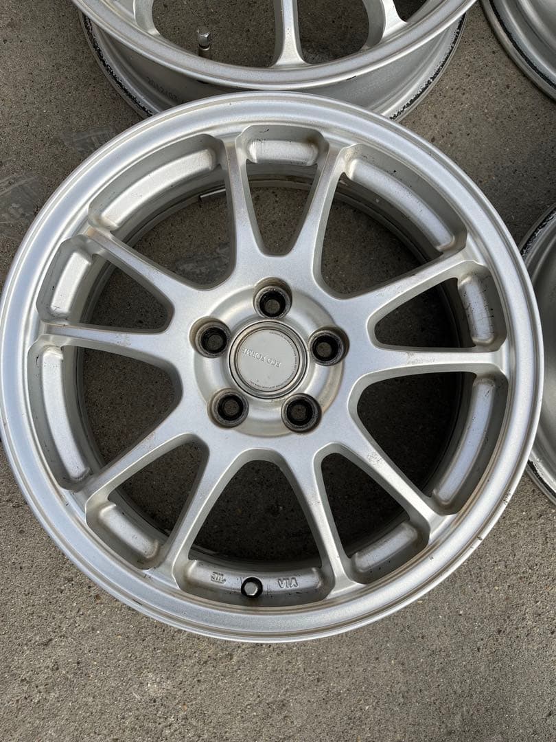 ラクティス等に16インチ 5 1/2Jスポーク シルバーホイール 4本セット