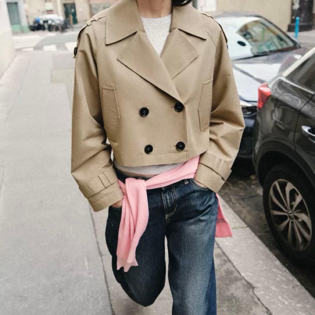 ZARA トレンチコート　ショート丈