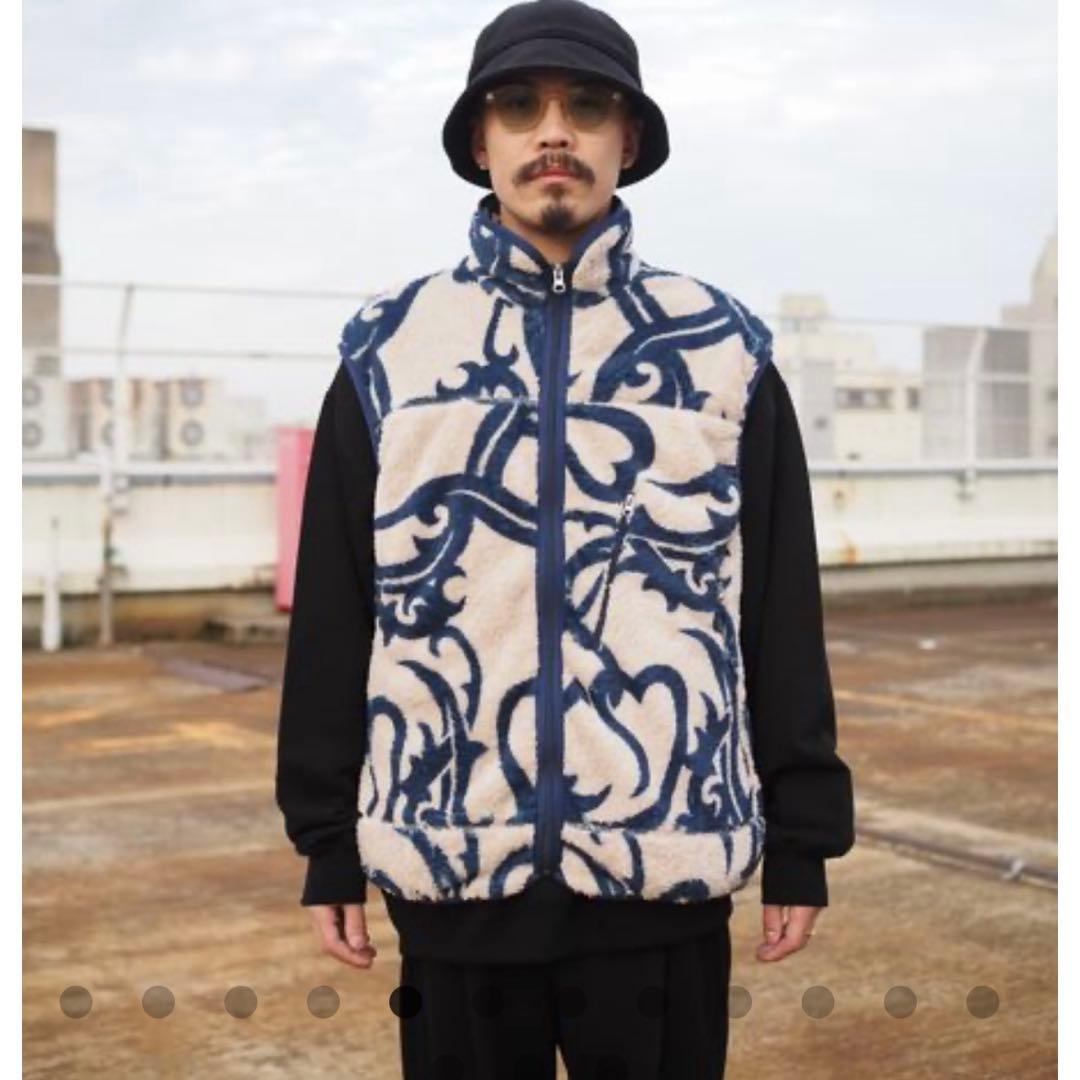 XL 22AW フラグスタフ オリジナル トライバル カモ フリース ベスト