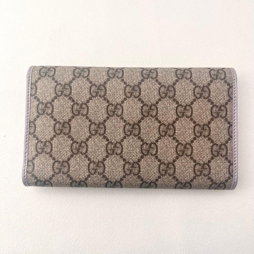 GUCCI グッチ フラップ 長財布　PVC　3つ折り財布 美品　0202-⑤