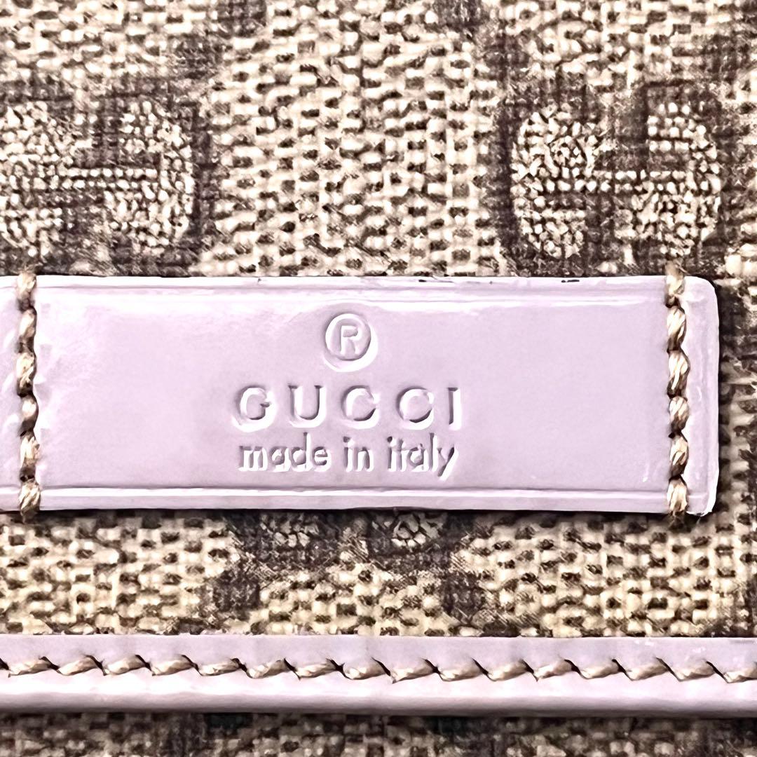 GUCCI グッチ フラップ 長財布　PVC　3つ折り財布 美品　0202-⑤