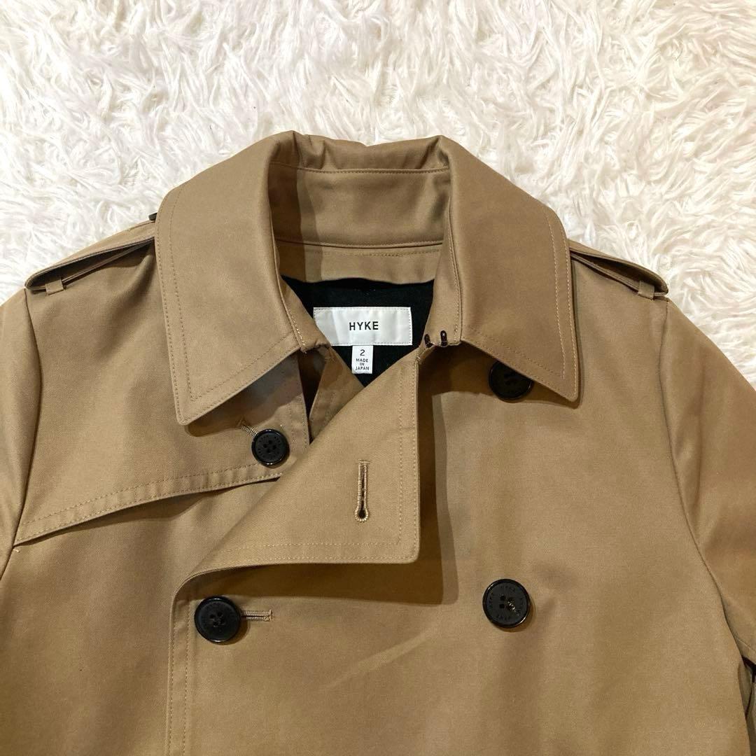 【美品】HYKE トレンチコート ライナー付き／定番ベージュ／サイズ2