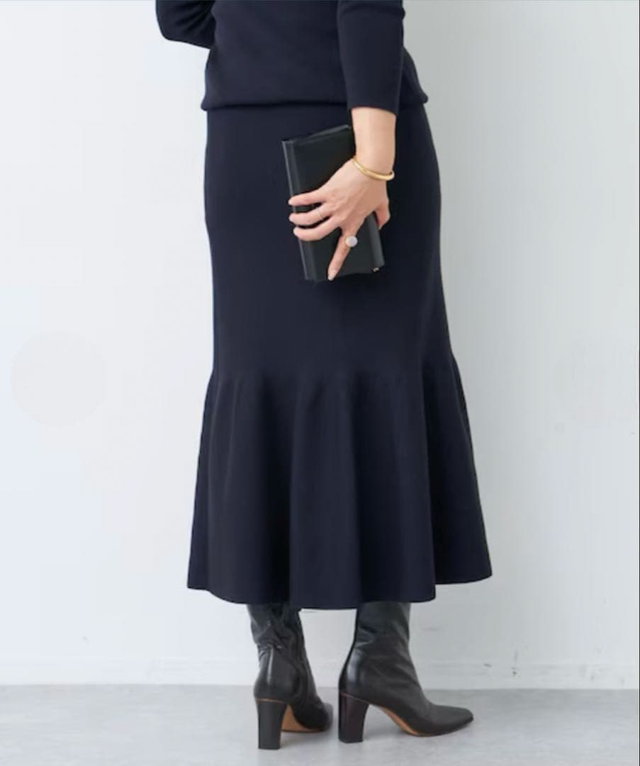 極美品 ミューズドゥ ドゥーズィエムクラス ロング ニットスカート マーメイド