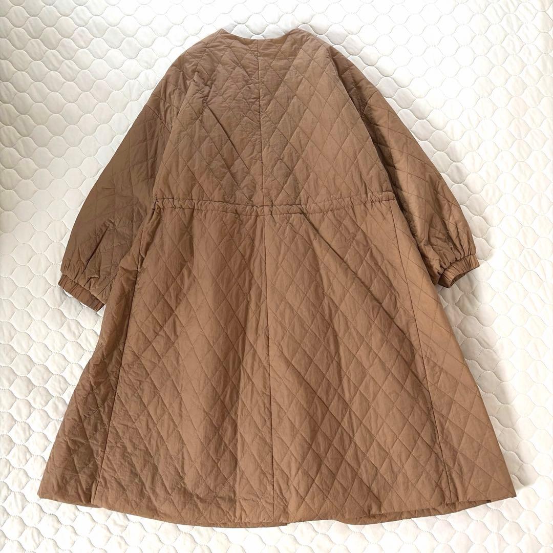【美品】定価3.5万✴︎BEARDSLEY バルーン袖キルトコート　キャメル