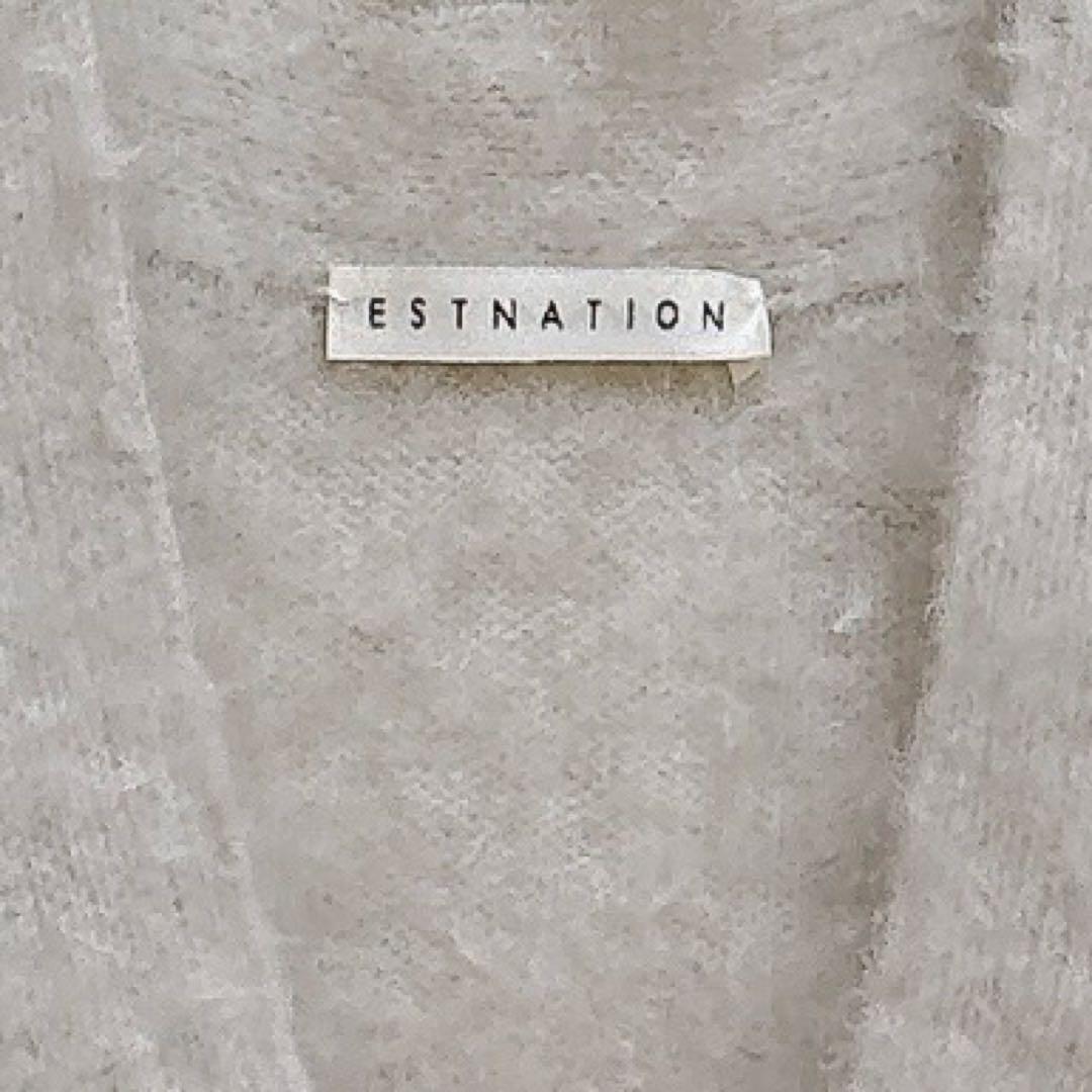 ESTNATION ファー カシミヤ 100％ カーディガン