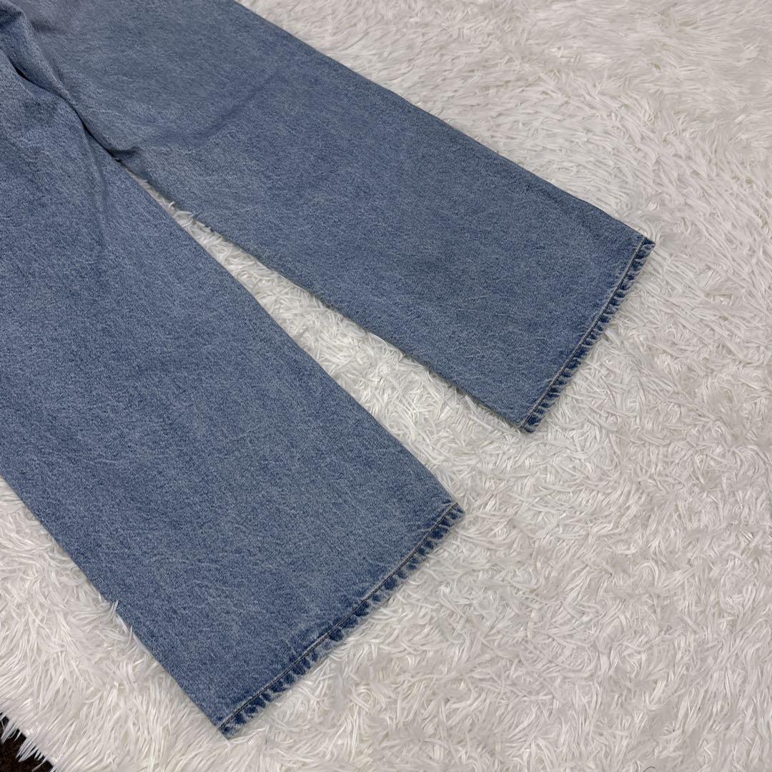 SOMETHING LISA ワイドデニム　ハイウエスト　M 美品　コットン