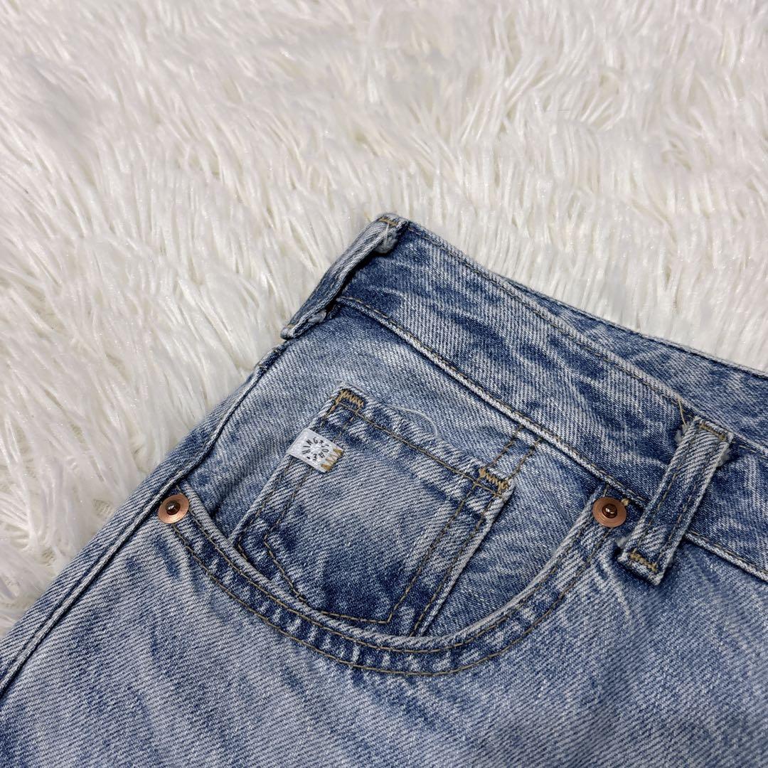 SOMETHING LISA ワイドデニム　ハイウエスト　M 美品　コットン