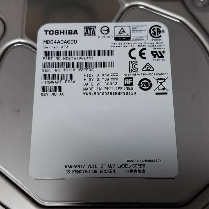 TOSHIBA 3.5インチ HDD 6TB