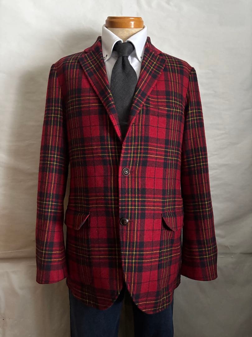 VAN JACKET タータンチェックジャケット　Lサイズ