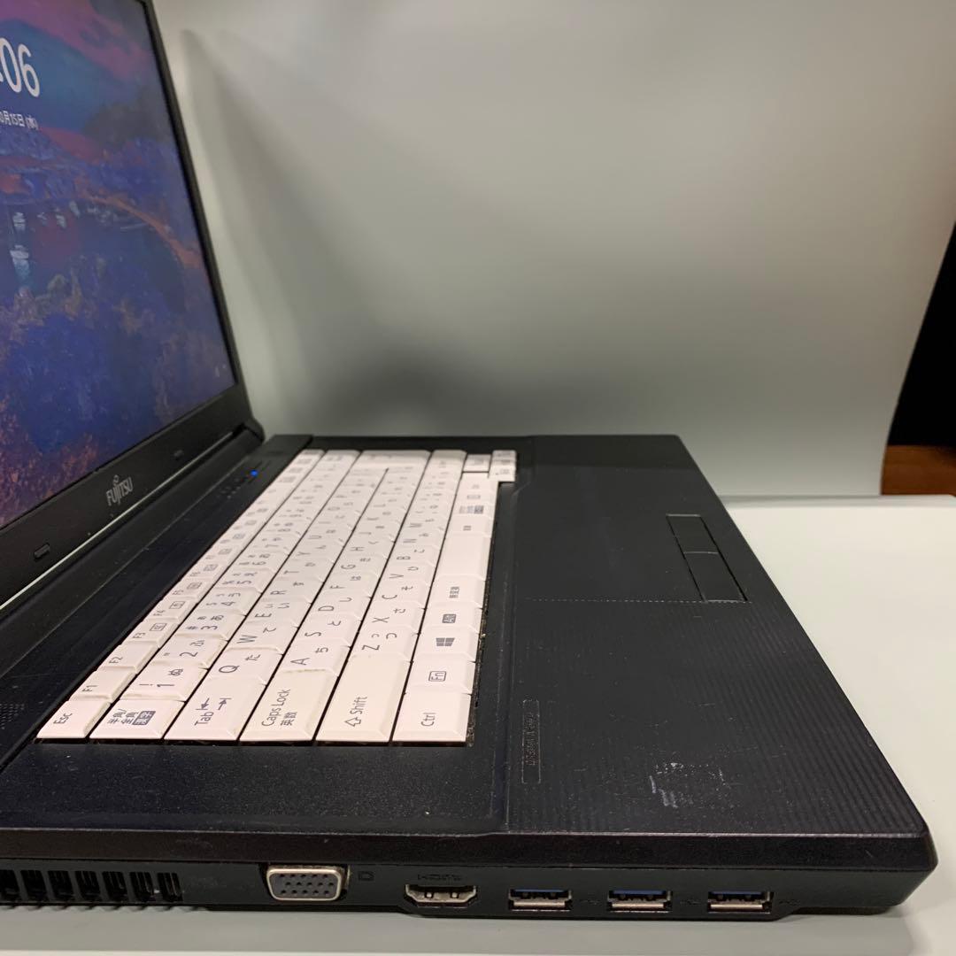 富士通 美品 オフィス付き DVD Windows11 ノートパソコン