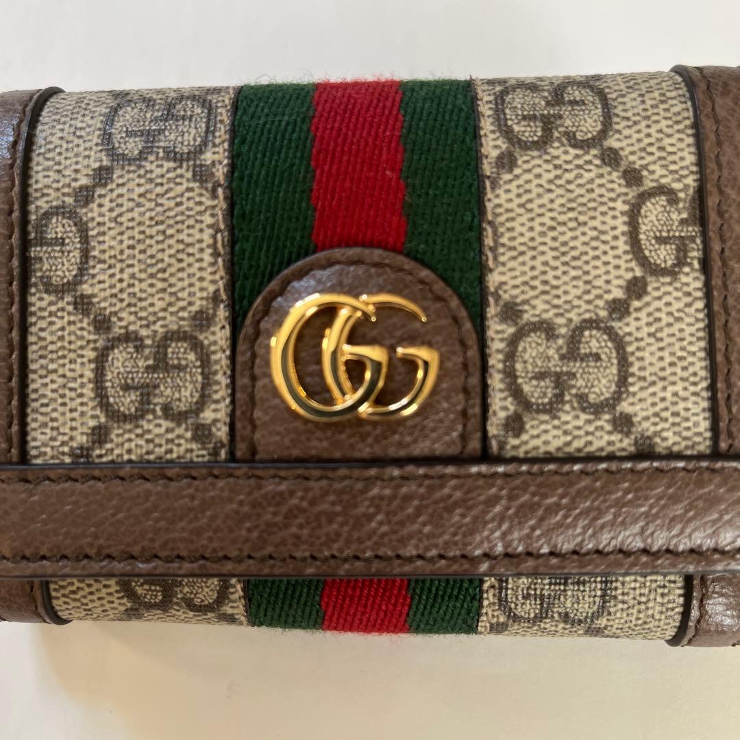 GUCCI グッチ　三つ折り財布　644334 オフィディア　シェリーライン