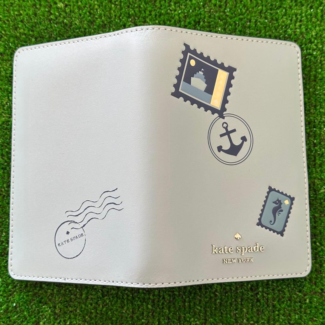 アメリカ ケイトスペード パスポートカバー パスポートケース 本革 新品 未使用