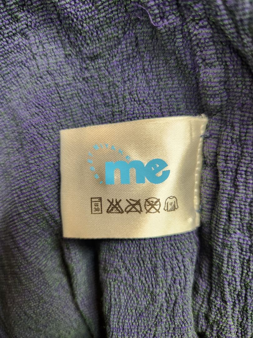 97512　me ISSEY MIYAKE　玉虫色　ストレッチ　カーディガン