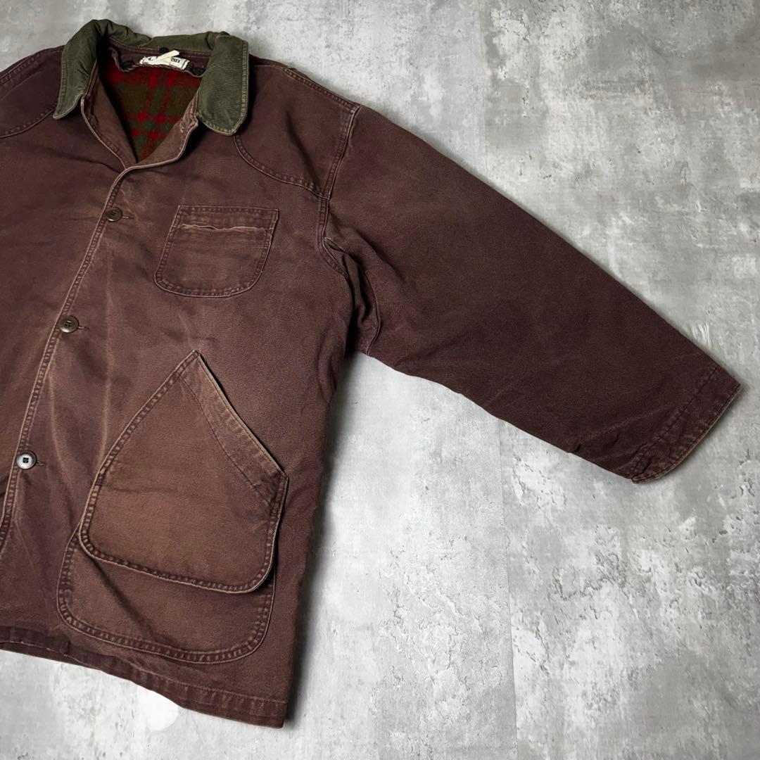90s LL.Bean ネルライナー付き ダック地 ハンティングジャケット 茶