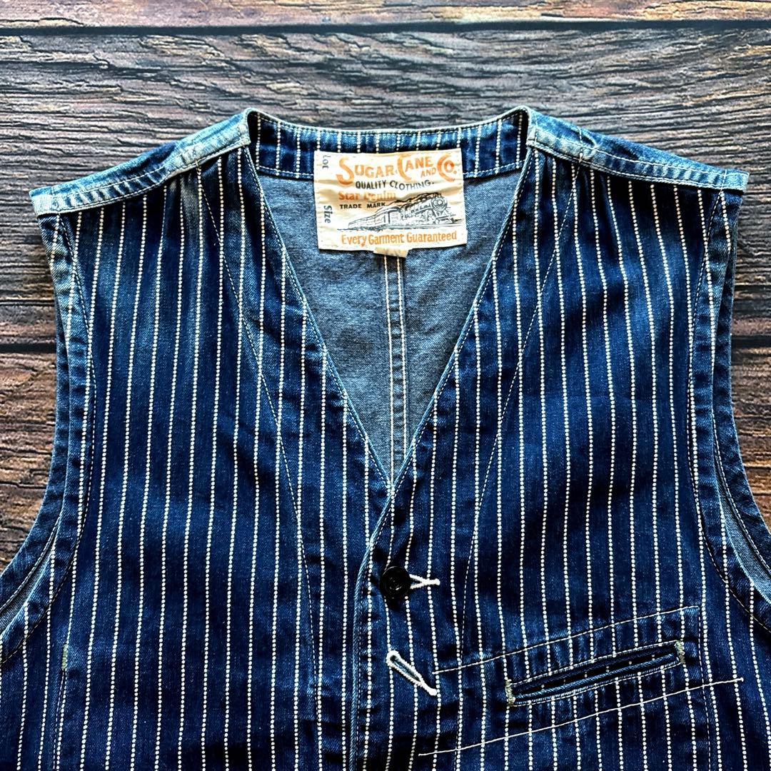 トップス SUGAR CANE / wabash vest denim