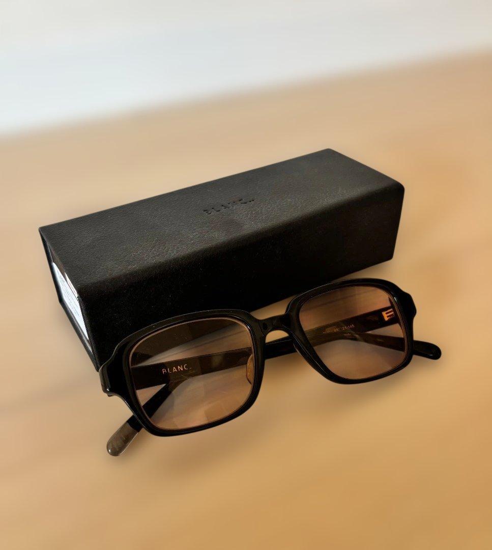 BLANC B0023 BLACK ORENGE ケース付き サングラス ブラン