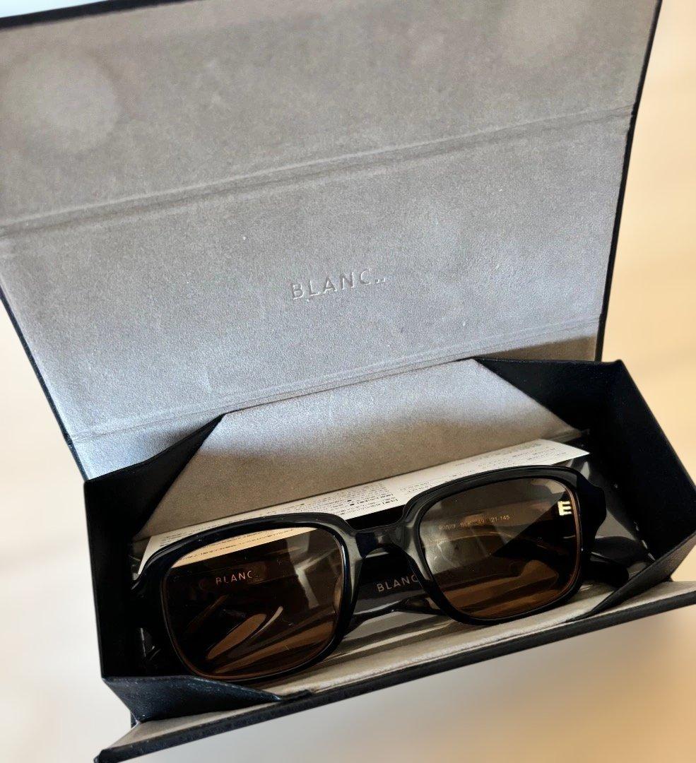 BLANC B0023 BLACK ORENGE ケース付き サングラス ブラン